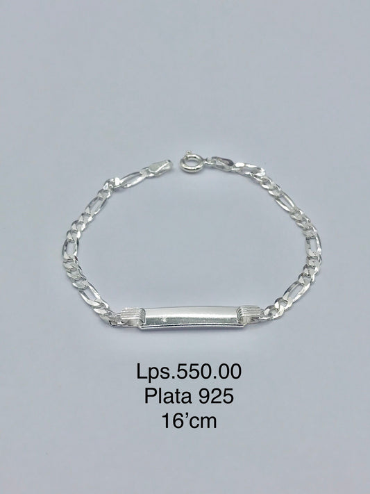 Pulsera con plancha Plata 925